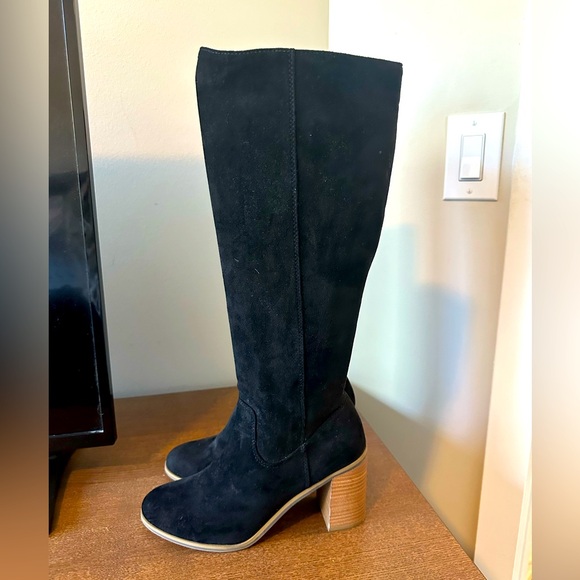 Universal Thread Black Suede Knee High Boots, Women’s 7.5 - Picture 3 of 5
